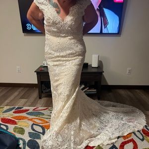 Beautiful handmade wedding dress